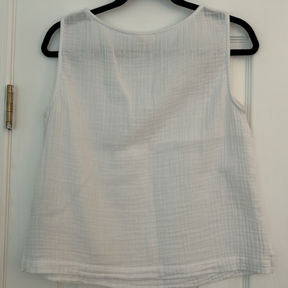 Eileen Fisher Gauzy White Top Size S/P - Picture 2 of 4